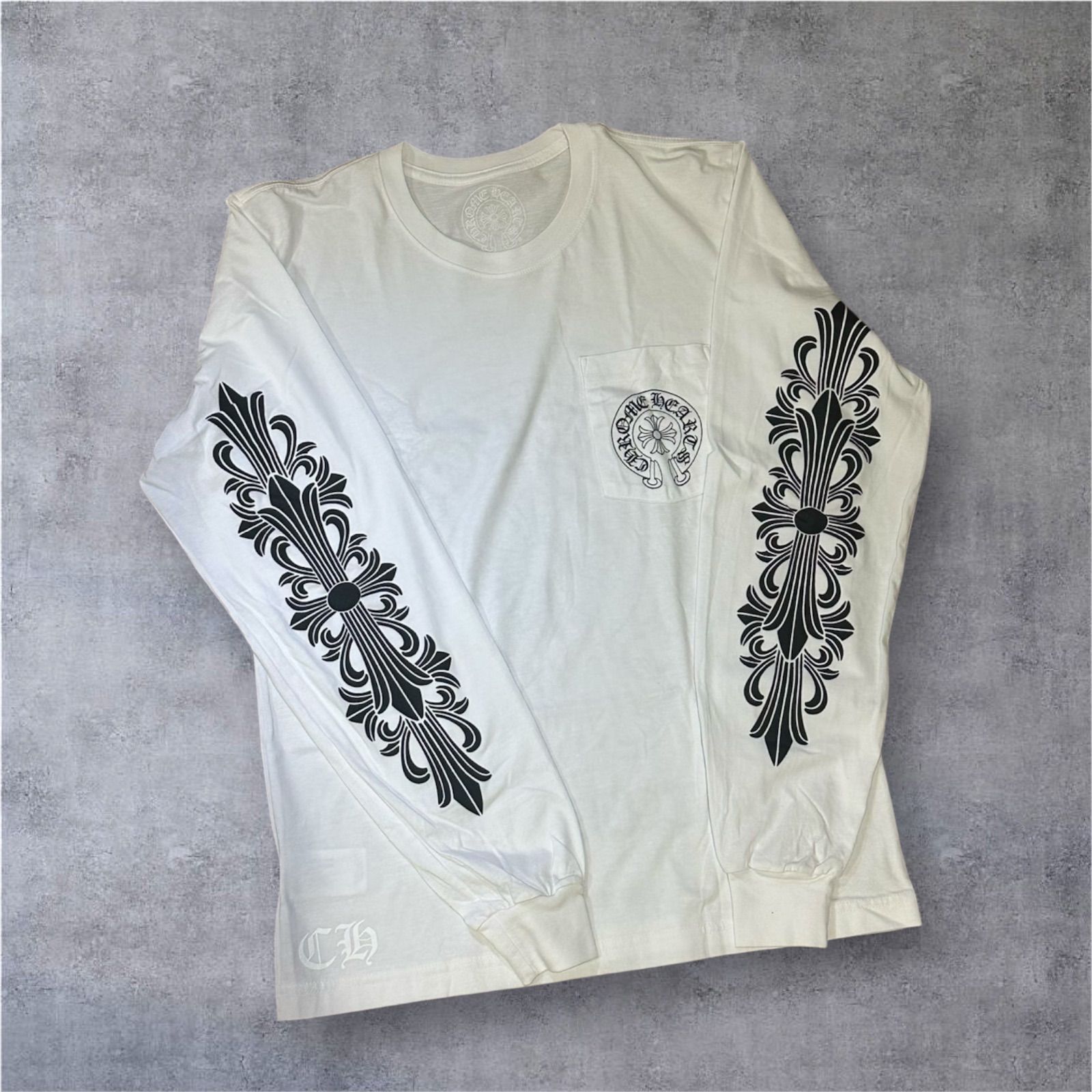 Chrome Hearts クロムハーツ TAIPEI LIMITED HORSESHOE LONG SLEEVE TEE 台北 ホースシュー ロング スリーブ Tシャツ 長袖 カットソー 袖フローラル