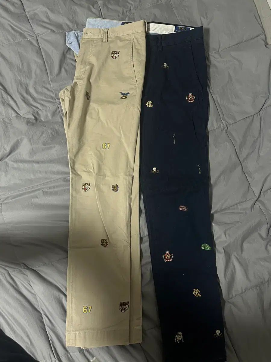 まとめ売り ポロ ラルフローレン 刺繍 コットン パンツ ネイビー|ベージュ