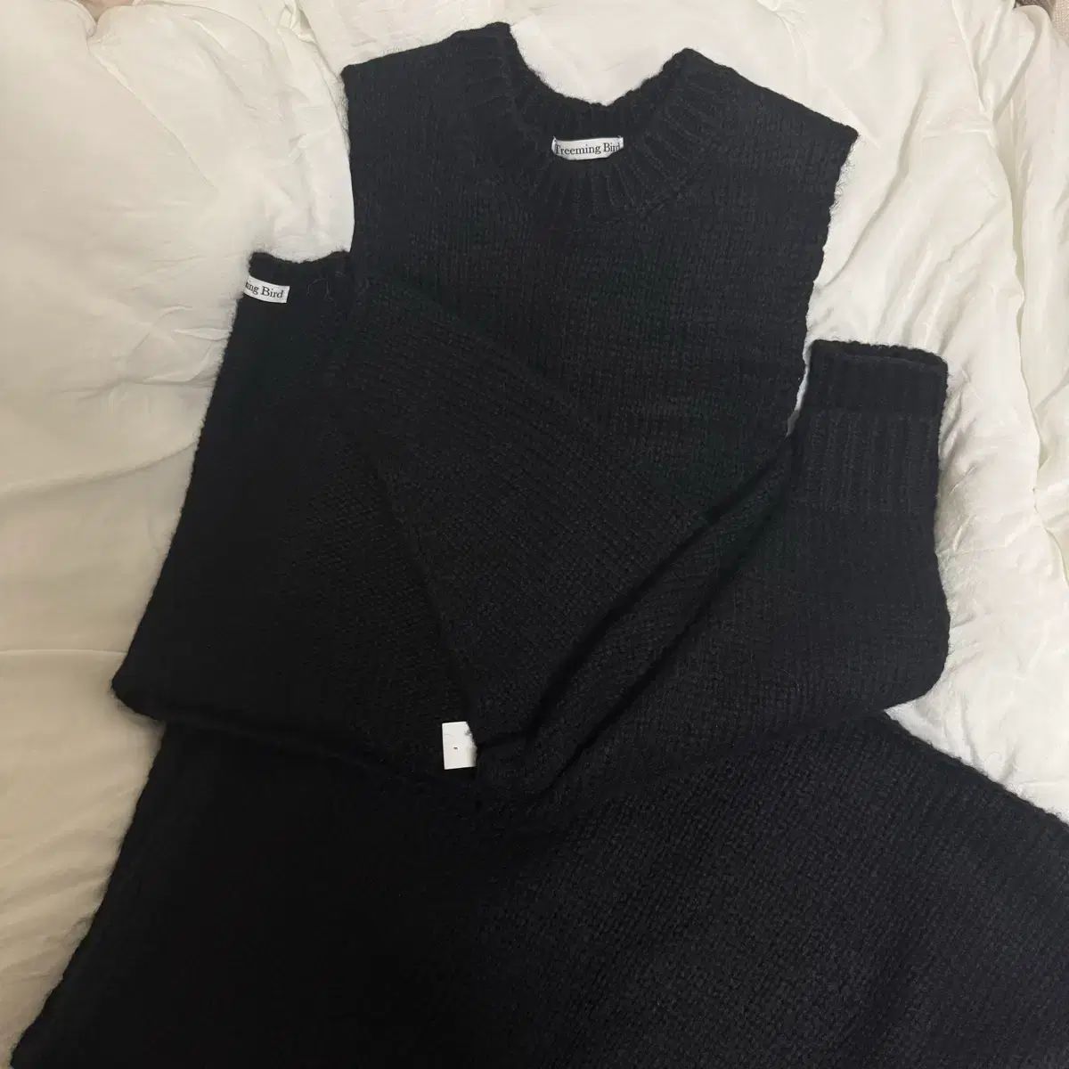  トリミングバード ニット セットアップ ONE PIECE ボレロ ブラック 長袖 七分袖 その他