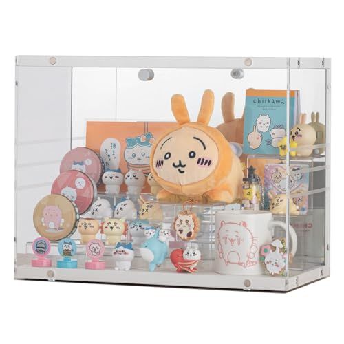 ドウシシャ スタッキングができる 背面ミラーの コレクションケース 扉が外せてディスプレイや撮影がしやすい フィギュアケース ホワイト CCS 38 WH 幅38 5 cm 奥行20 高さ30 ディスプレイラック スチールラック m