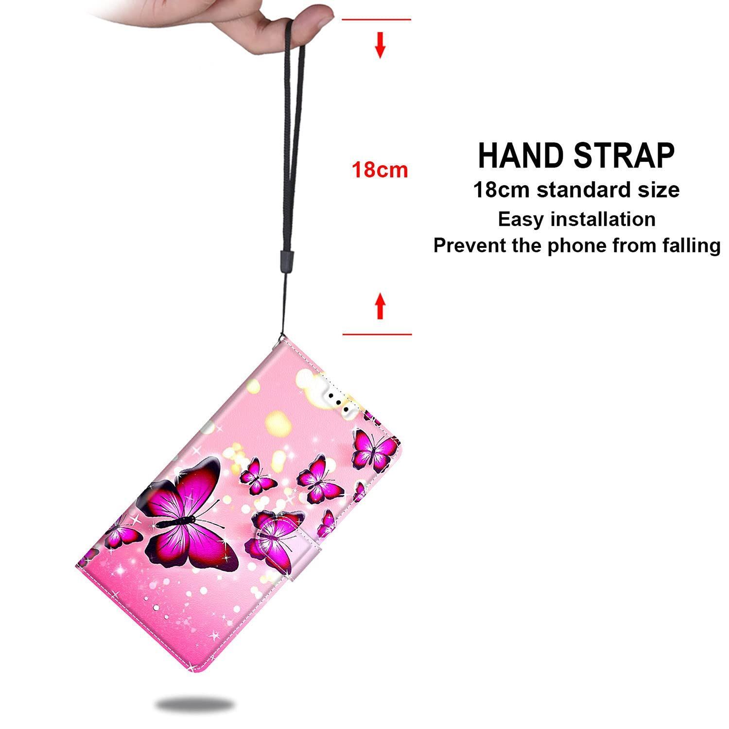 商品 スタンド機能 SCG 21 ギャラクシー a 54 ケース 5 g マグネット式 対応 SC 53 D Samsung Galaxy スマホ 携帯カバー 財布型 手帳型 ピンクの蝶