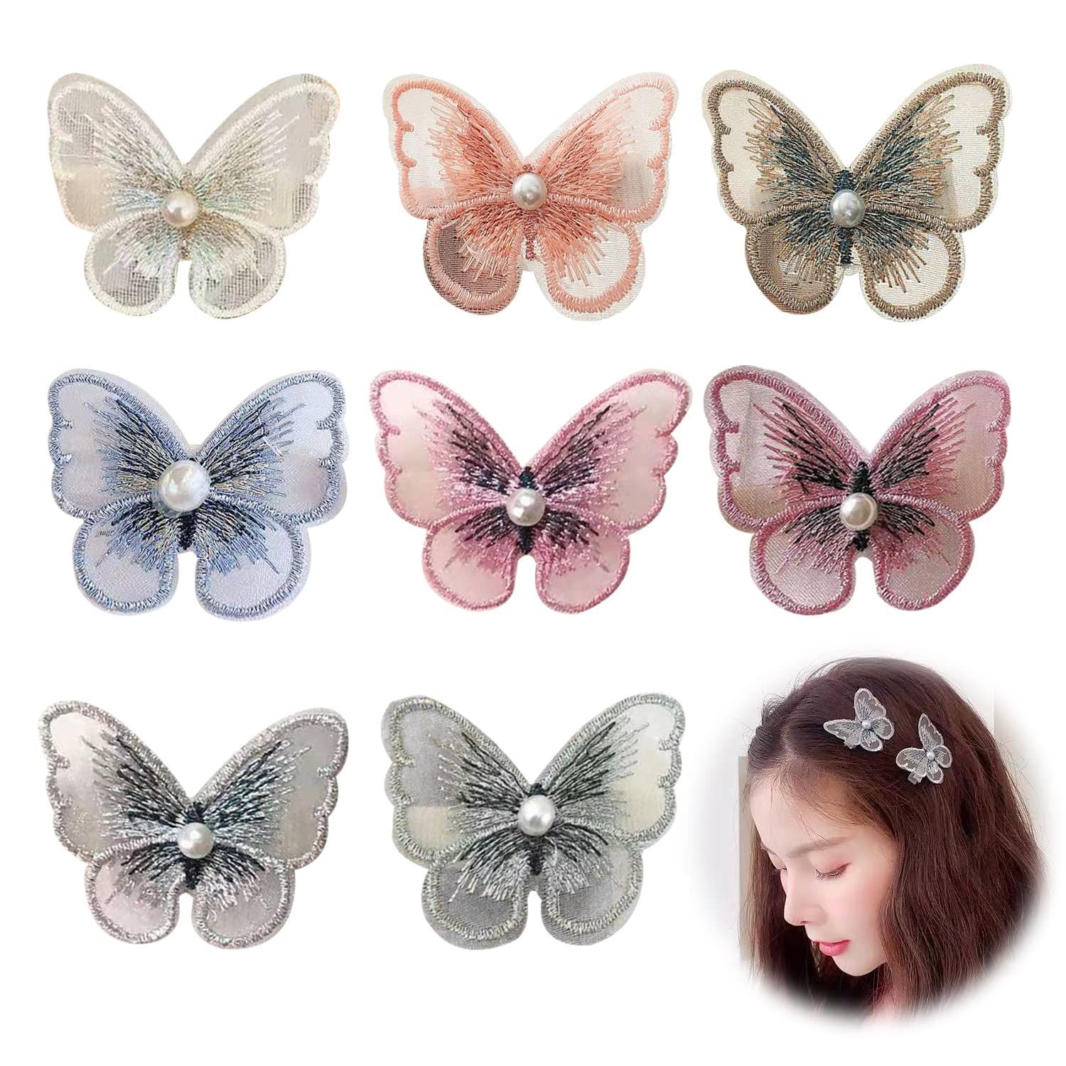 商品 可愛い 閃光を放つ ヘアアクセサリー 髪飾り 髪留め ヘアピン パーティー 子供 ヘアクリップ 結婚式 蝶 レディース カラー