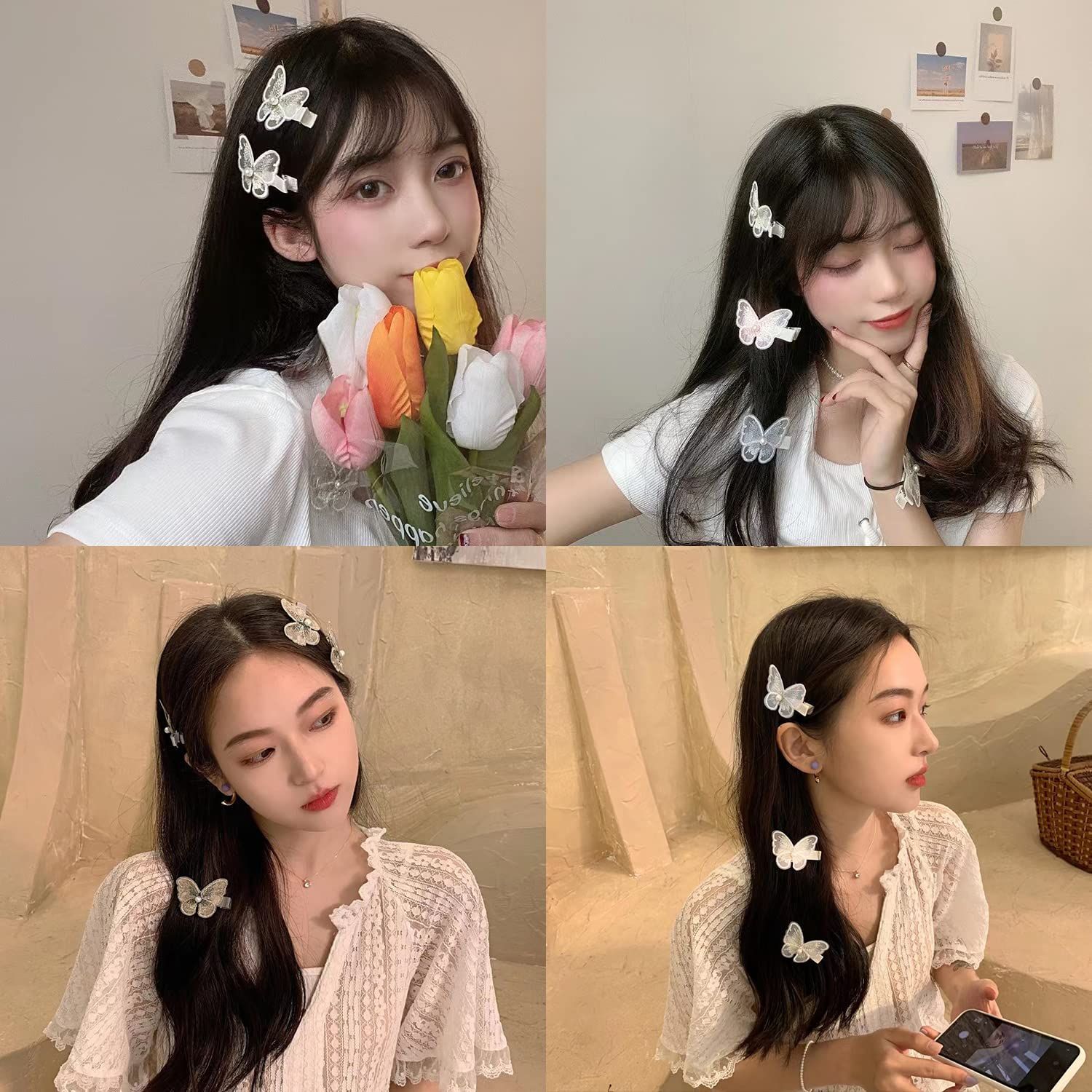 商品 可愛い 閃光を放つ ヘアアクセサリー 髪飾り 髪留め ヘアピン パーティー 子供 ヘアクリップ 結婚式 蝶 レディース カラー