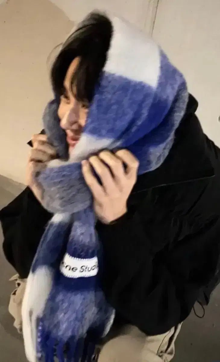  Acne Studios アクネストゥディオズ ブルー CHECK ルー マフラー マフラー 小物