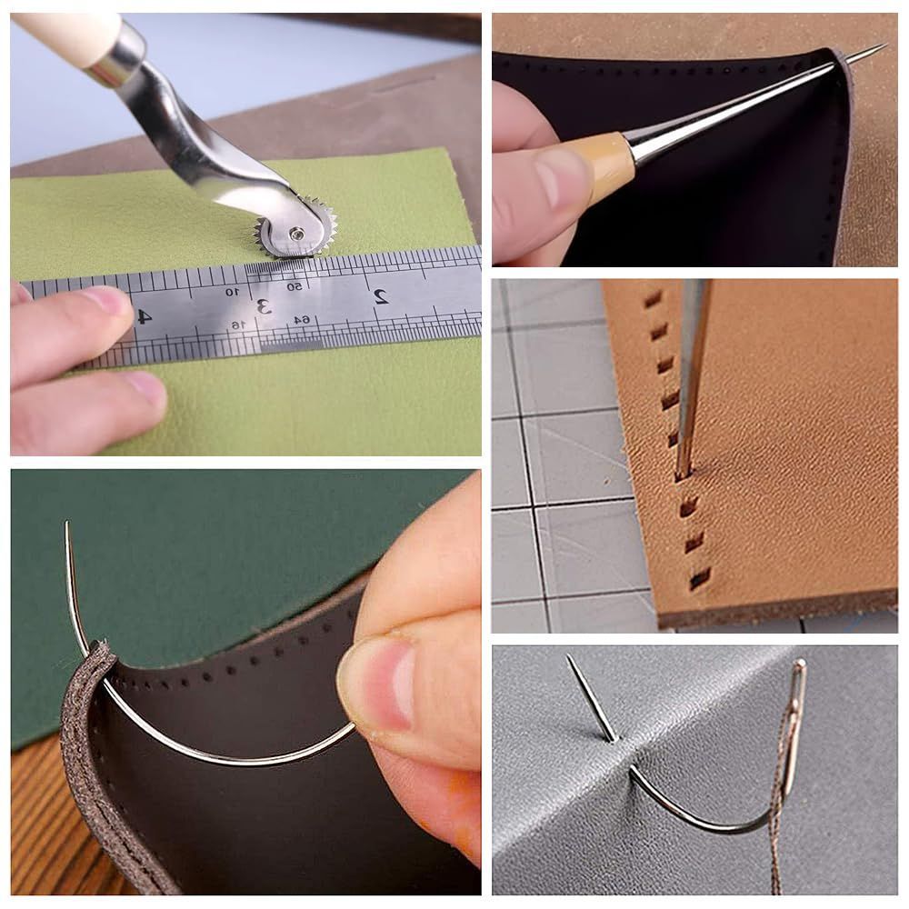  数量 DIY 縫製キット 工具 手縫い ワックス糸 紐 レザー ザーツールセット 革用 手作り 針 皮革工具 14点セット 裁縫工具 革工具セット レザークラフト サムコス その他 文房具 事務用品