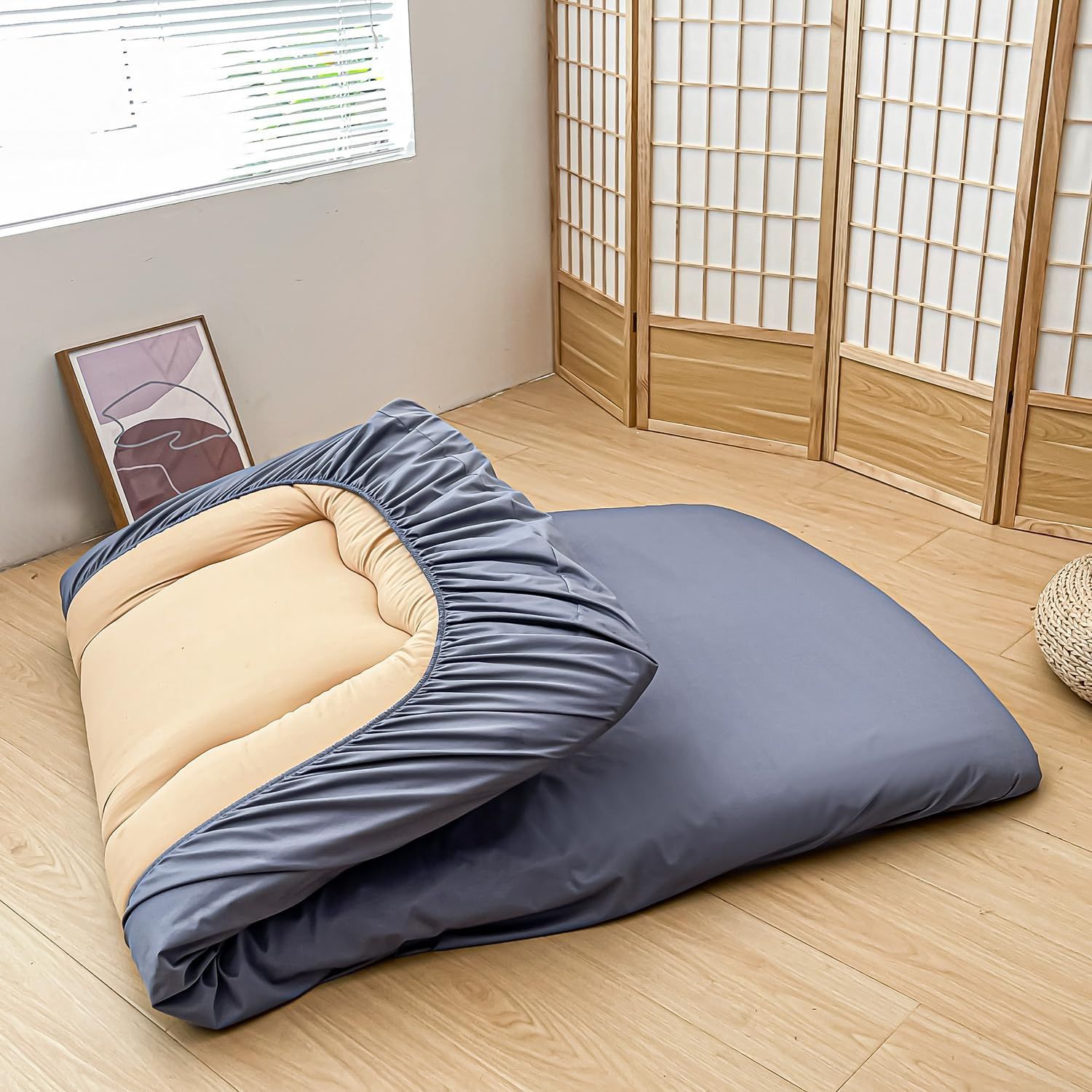 洗い替え 介護用シーツ 赤ちゃん 防ダニ 大人用 敷カバー 敷きシーツ 抗菌 敷きカバー 敷きぶとんカバー ネイビー 敷布団カバー フィットシーツ 敷き布団用 シングル 105 215 cm ワンタッチシーツ 全面防水 FSRZT 1