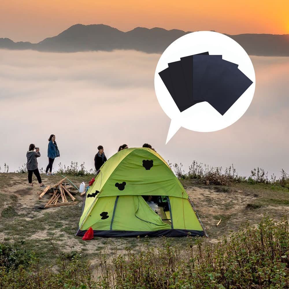  貼るだけ 貼付パッチ 防水 寝袋 ジャケット 衣類の破れ 雨傘 ダウンジャケット 服の補修に 洗濯 幅15 長さ20 cm 補修布 セット ナイロン補修シート 黑 紺 ナイロン用補修シート YFFSFDC その他 文房具 事務用品