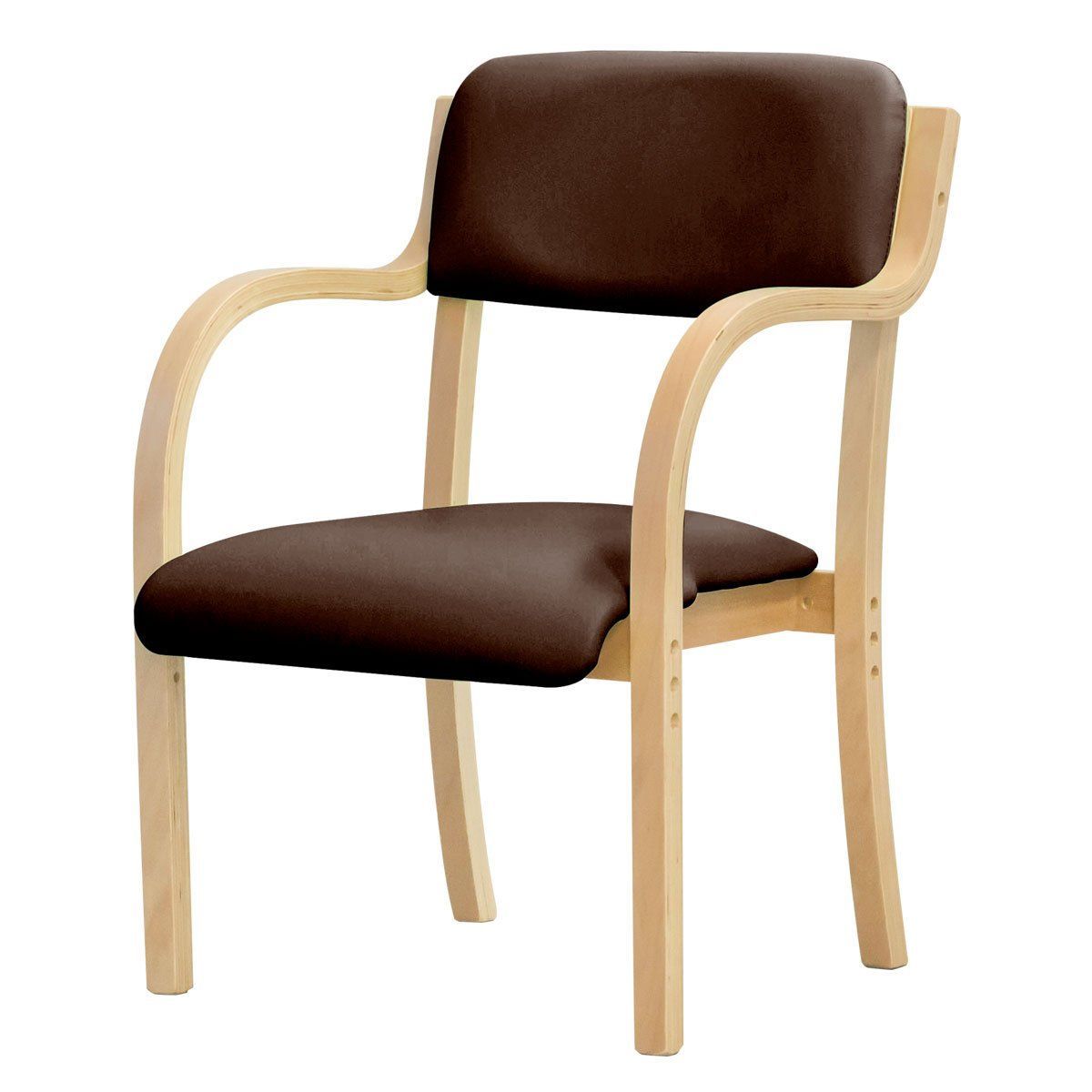 数量 肘付き ナチュラル×ダークブラウン スタッキング 介護椅子 ダイニングチェア ottostyle.jp