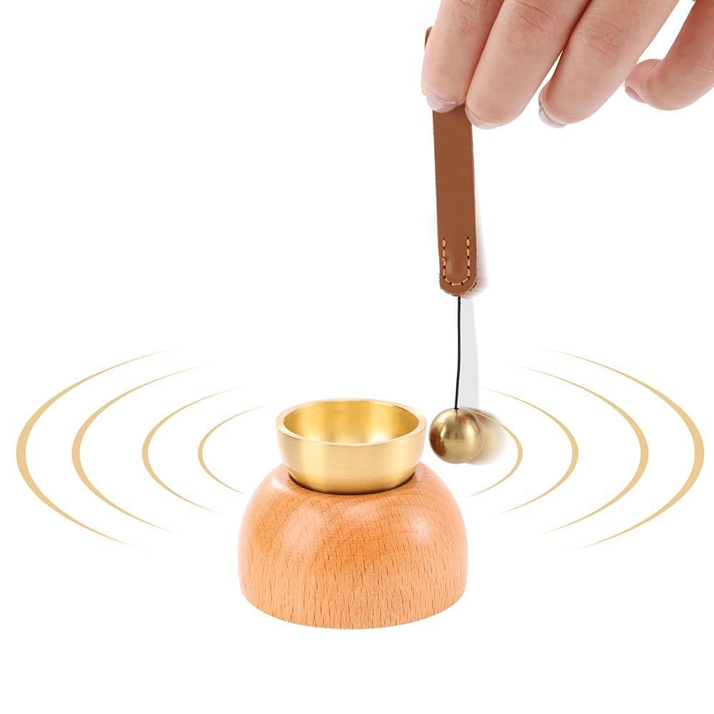  仏具小物 な音色 モダン仏壇 携帯便利なおりん 供養 ミニ台座 ペット 天然木 真鍮製 おしゃれ 仏壇りん 仏具 りん おりん ナチュラル ミニ その他 文房具 事務用品