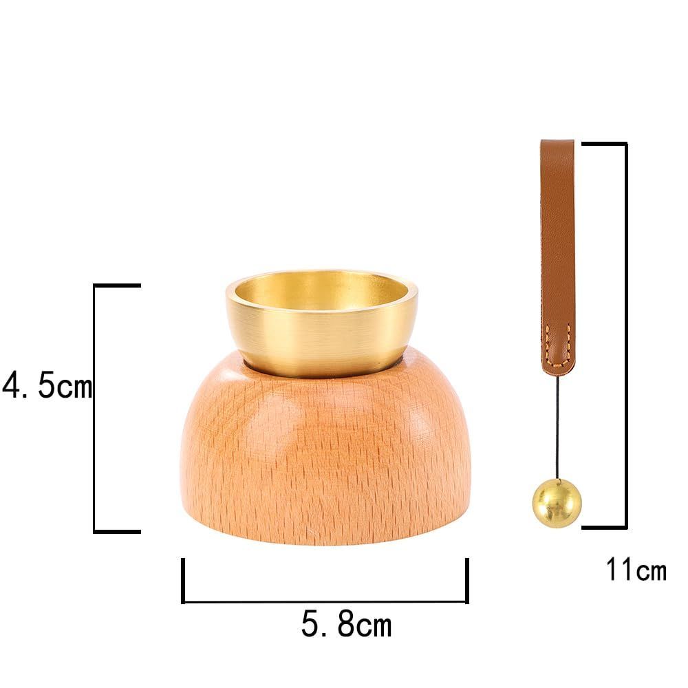 仏具小物 な音色 モダン仏壇 携帯便利なおりん 供養 ミニ台座 ペット 天然木 真鍮製 おしゃれ 仏壇りん 仏具 りん おりん ナチュラル ミニ