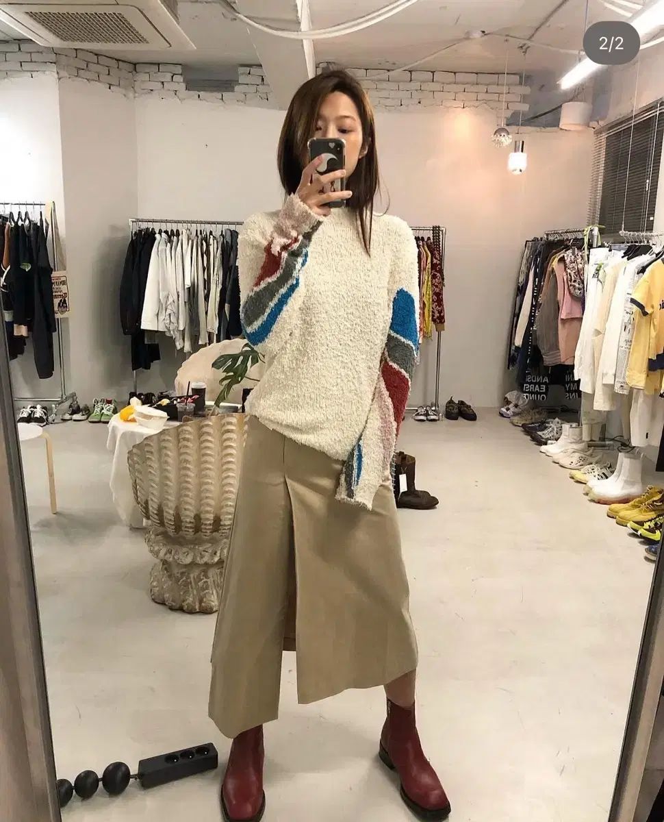 tof アシンメトリー ディテール パンツ スカート