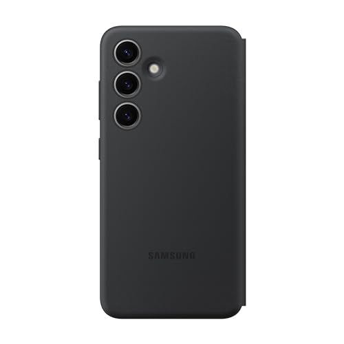 Samsung Galaxy S 24 S-View ウォレット スマホケース スマートスモールスクリーンビュー保護カバー フィンガータップコントロール スリムデザイン カードホルダーポケット US版 EF- ブラックpo bcf 02 ec 0