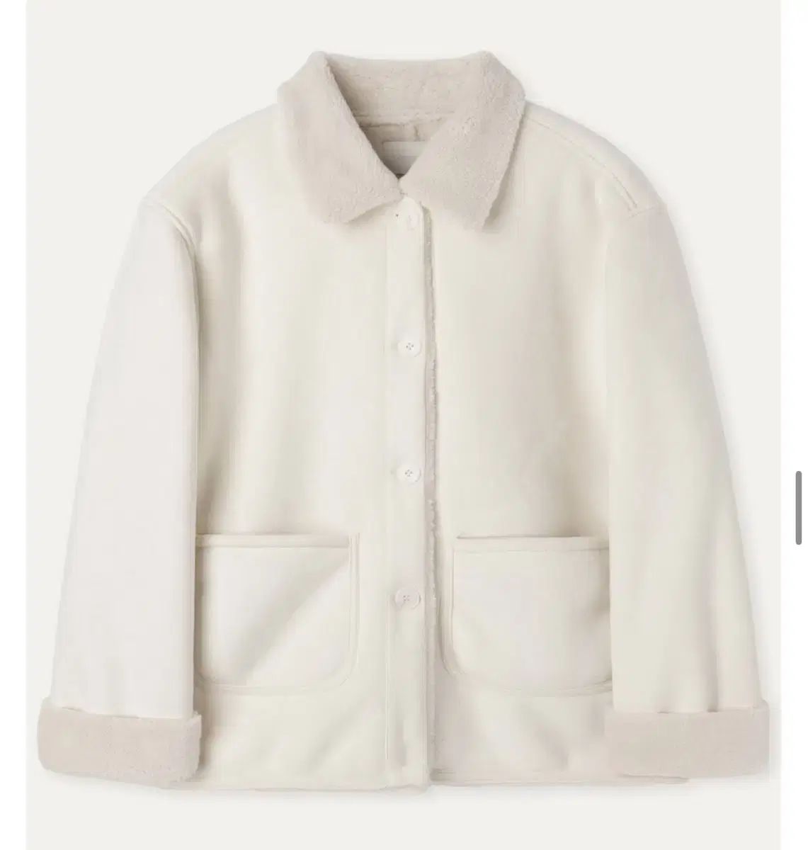 レイクセイスタジオ フェイクスウェード ハーフ ムートン アイボリー