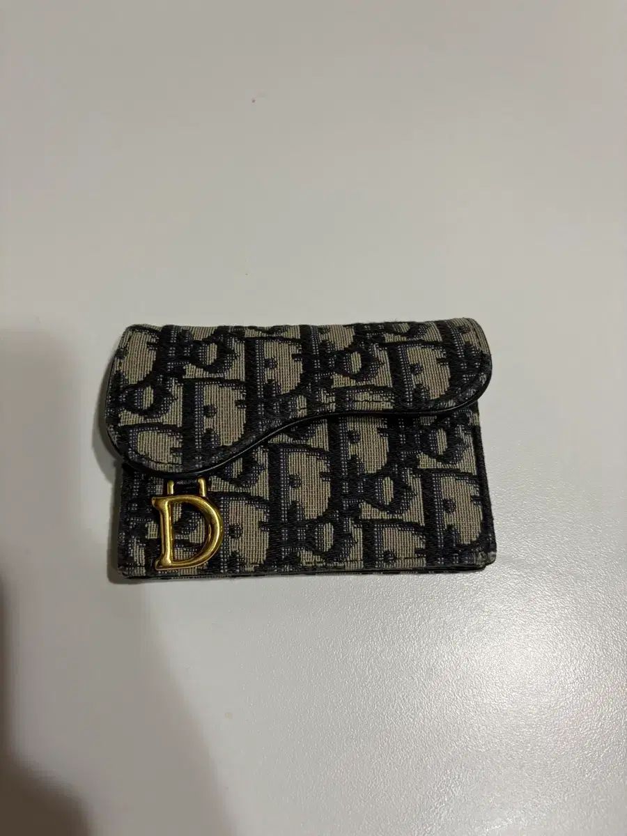 ディオール 新 サドル ブルーム オブリーク ジャカード カード 財布 ブルー