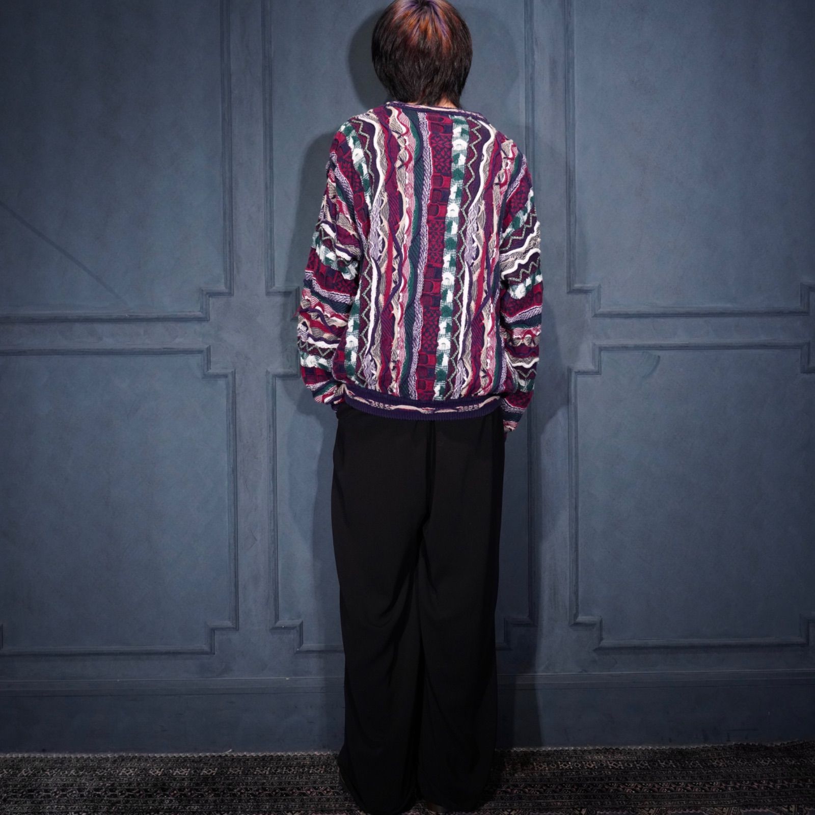 USA VINTAGE COTTON TRADERS COTTON 3D KNIT/アメリカ古着コットン3D 