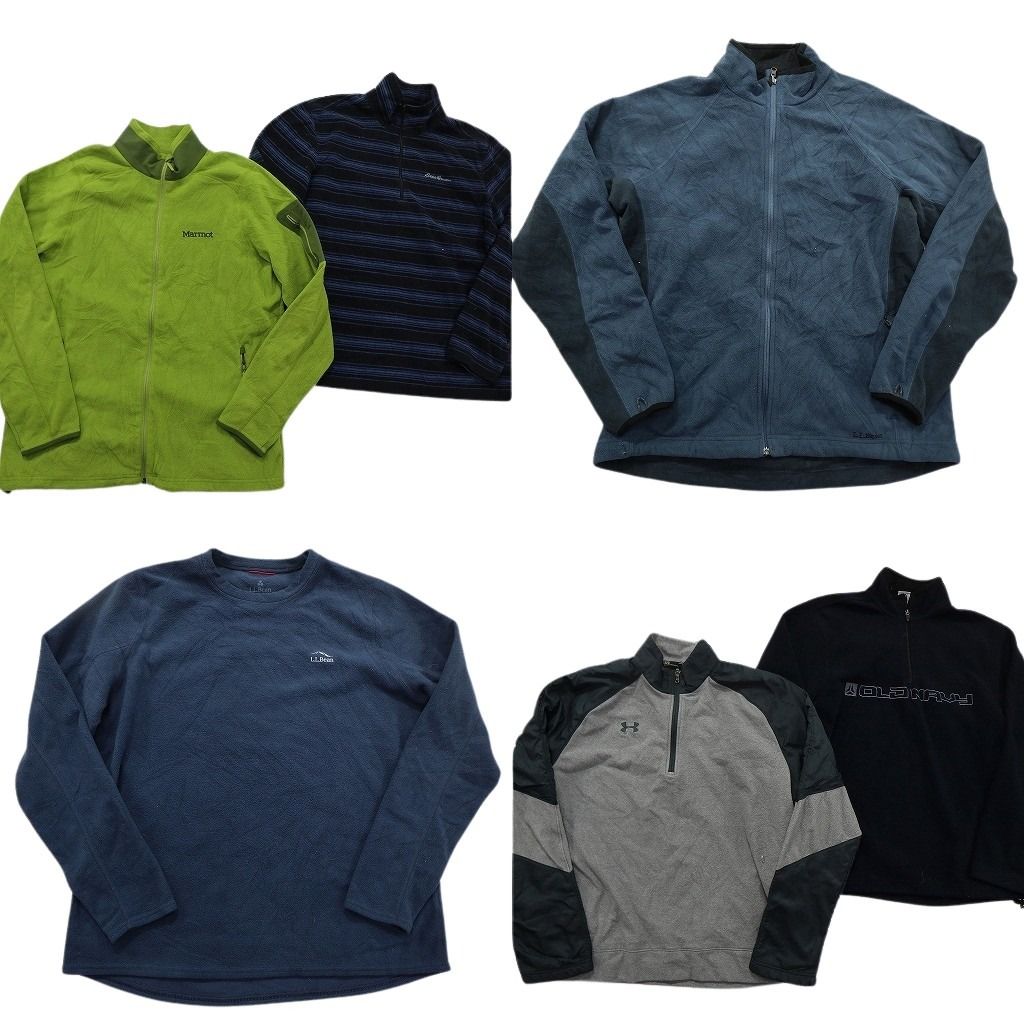 古着卸 ブランドMIX フリース セット メンズ L オールドネイビー エルエルビーン アンダーアーマー マーモット 古着 ND 2638