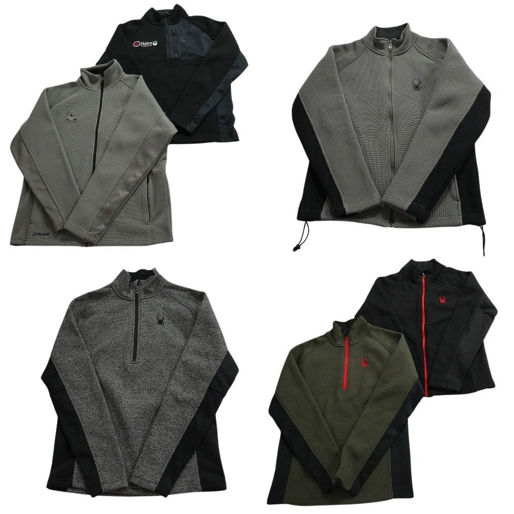 古着卸 スパイダー コアセーター フリース セット メンズ S |M フルジップ ハーフジップ ワンポイント バイカラー 古着 ND 2650