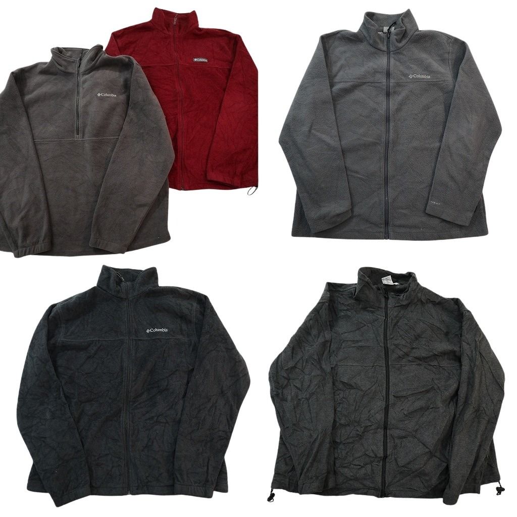 古着卸 まとめ売り コロンビア フリース セット メンズ L |XL |2 XL |3 ハーフジップ スタンドカラー 古着 ND 2718