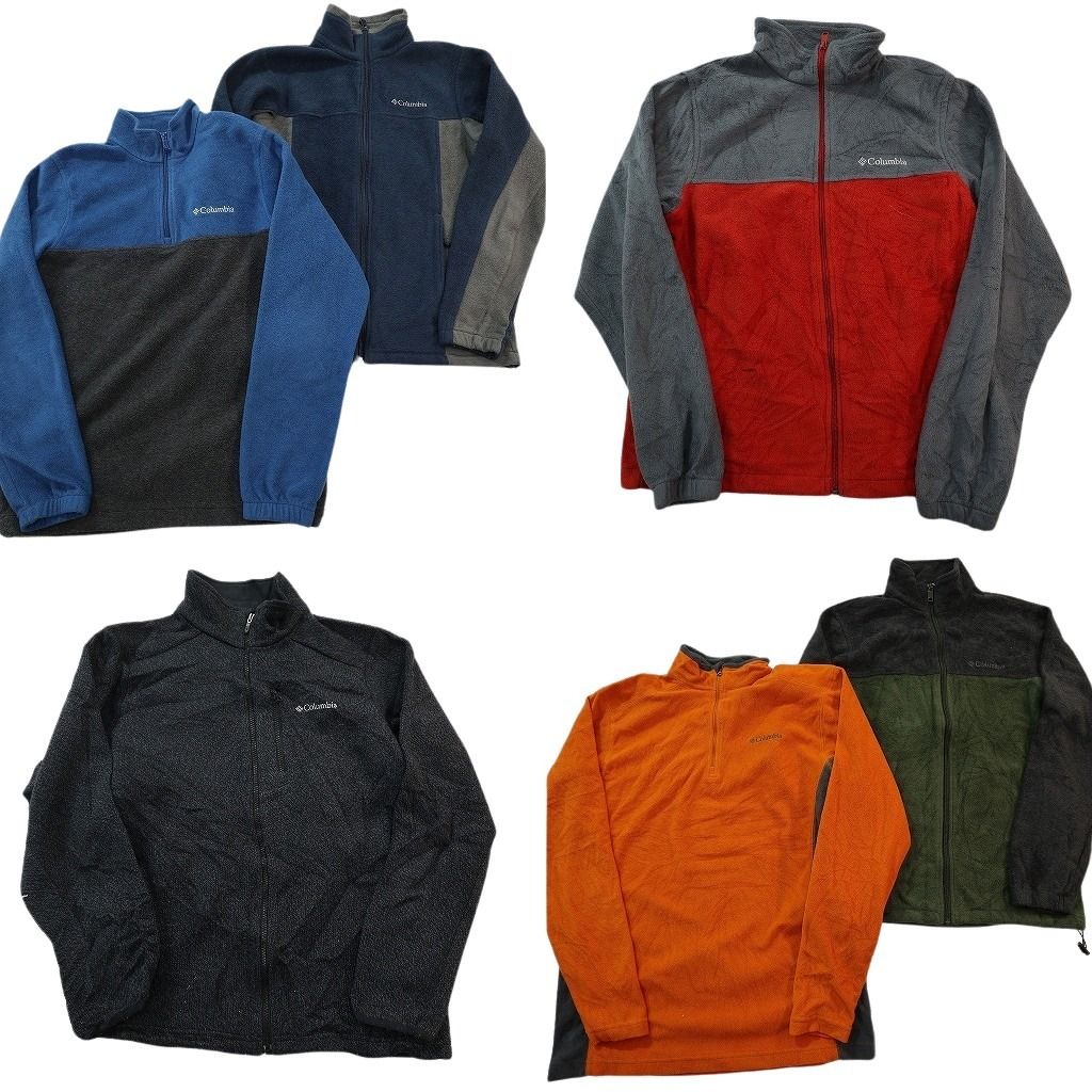 古着卸 まとめ売り コロンビア フリース MIX セット メンズ S ジップポケット フルジップ ハーフジップ 古着 ND 2717