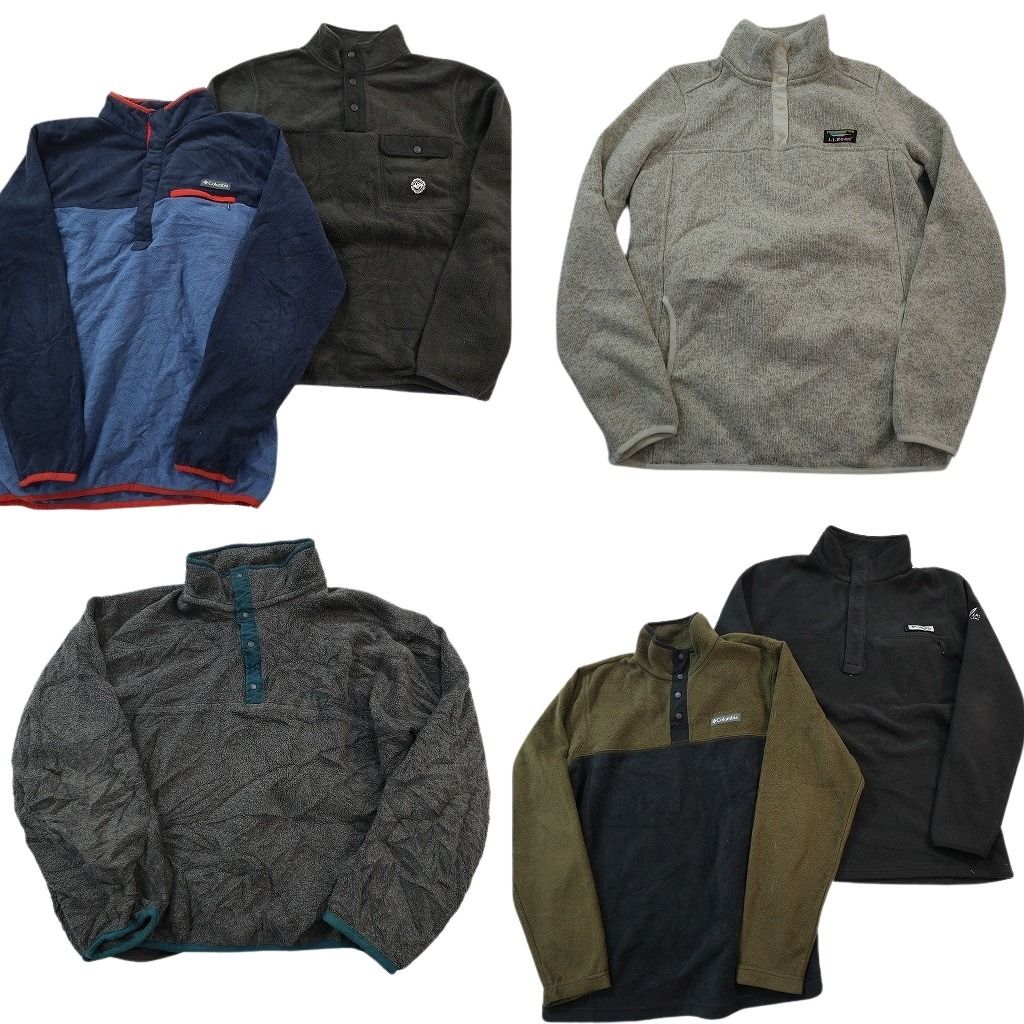 古着卸 ブランドMIX スナップＴ型 フリース セット メンズ XS |S |M コロンビア エルエルビーン クイックシルバー 古着 ND 2680