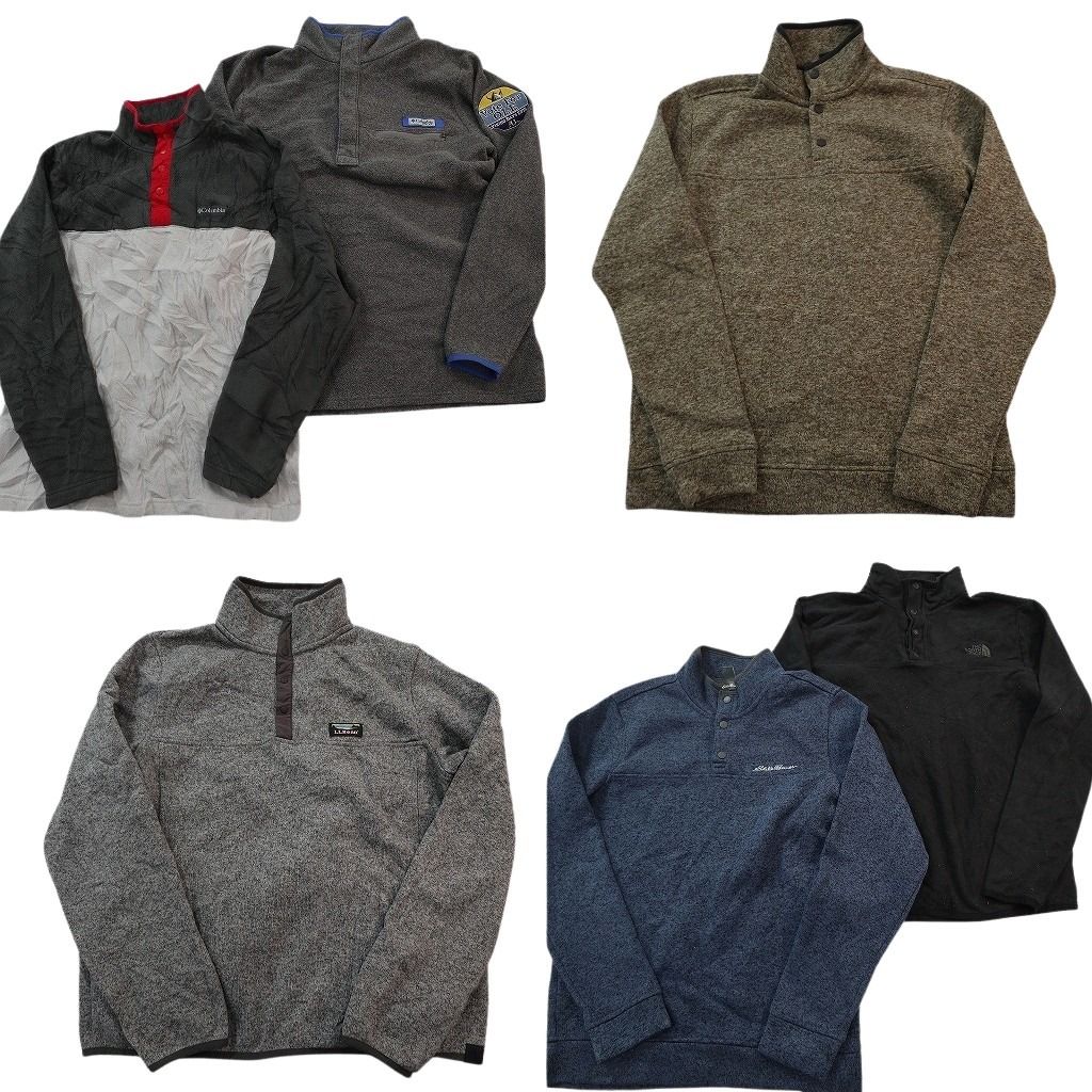 古着卸 まとめ売り スナップＴ型 ブランドMIX フリース セット メンズ M コロンビア エディーバウアー ノースフェイス ND 2679