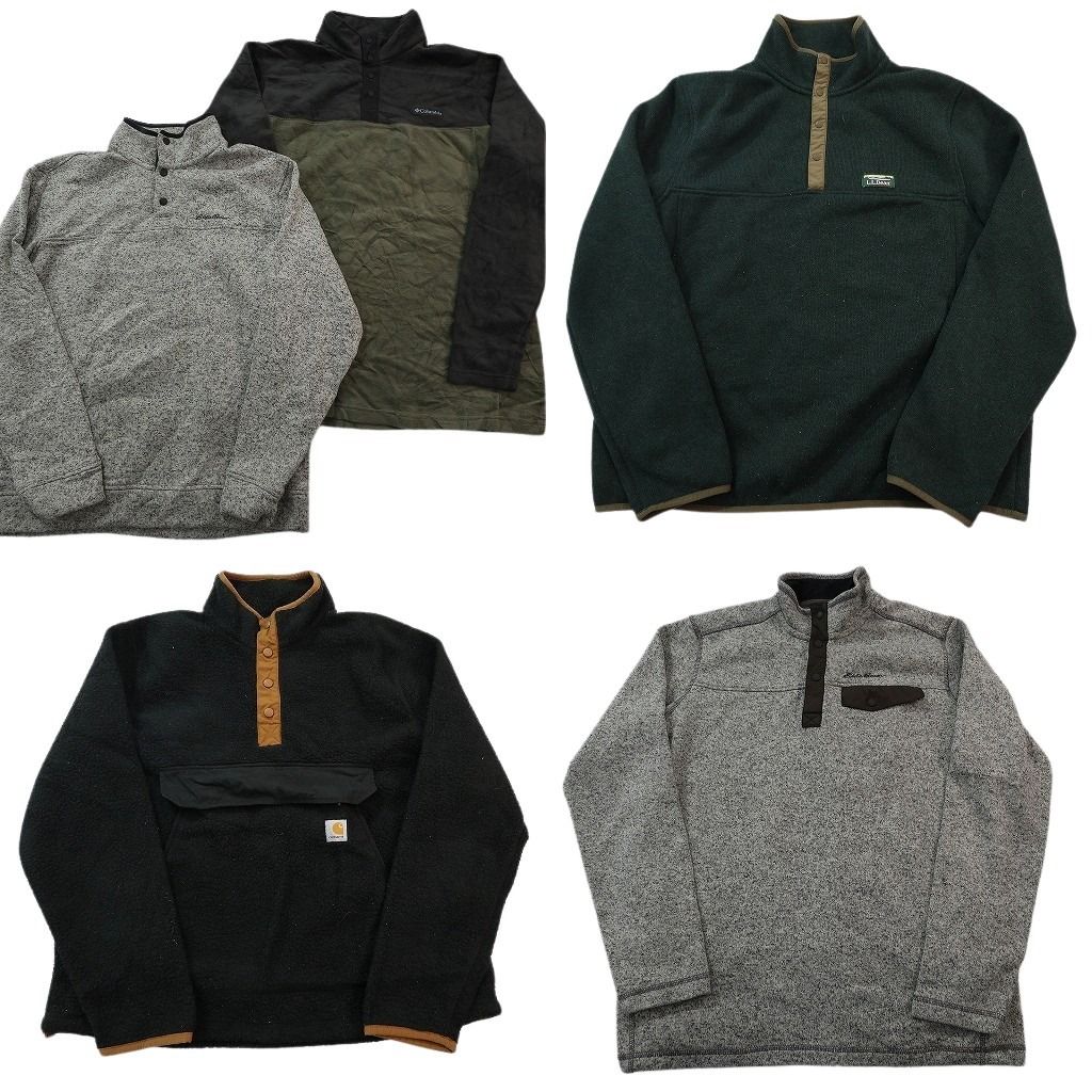 古着卸 スナップＴ型 ブランドMIX フリース セット メンズ L コロンビア カーハート エルエルビーン エディーバウアー ND 2677