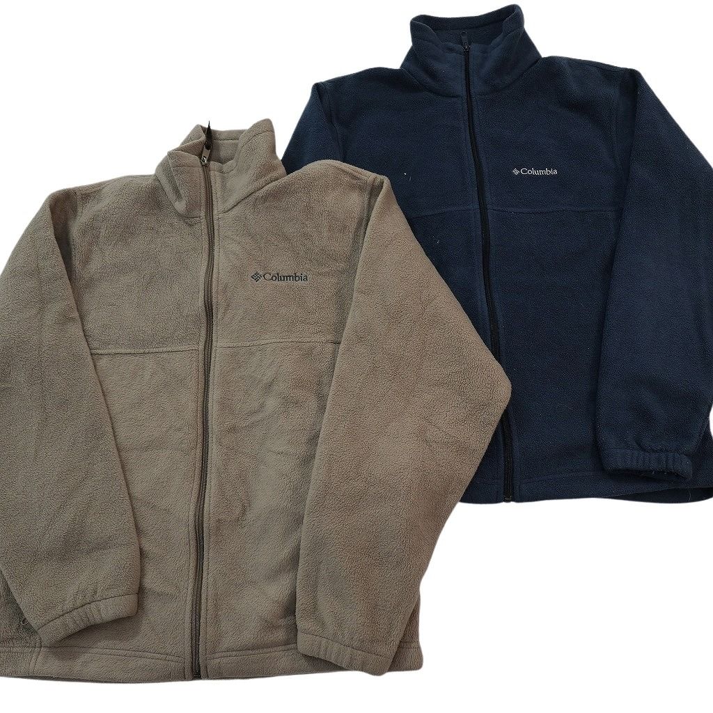 古着卸 まとめ売り コロンビア columbia フリース セット メンズ S フルジップ スタンドカラー チェック バイカラー 古着 ND 2674 その他 トップス メンズ
