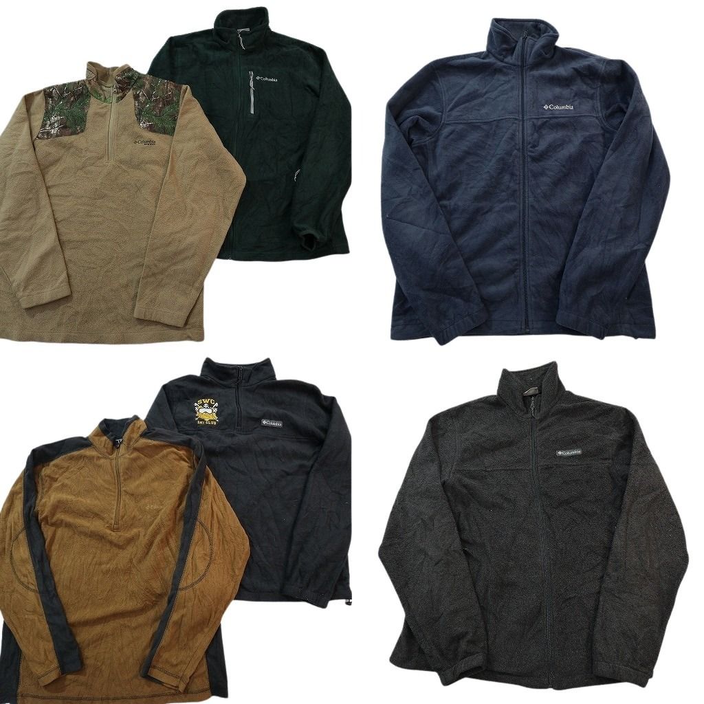 古着卸 まとめ売り コロンビア columbia フリース セット メンズ M リアルツリー柄 ハーフジップ ワンポイント 古着 ND 2673