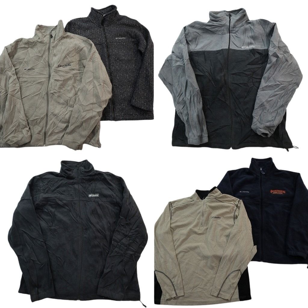 古着卸 まとめ売り コロンビア フリース MIX セット メンズ L ハーフジップ スタンドカラー バイカラー 古着 ND 2712