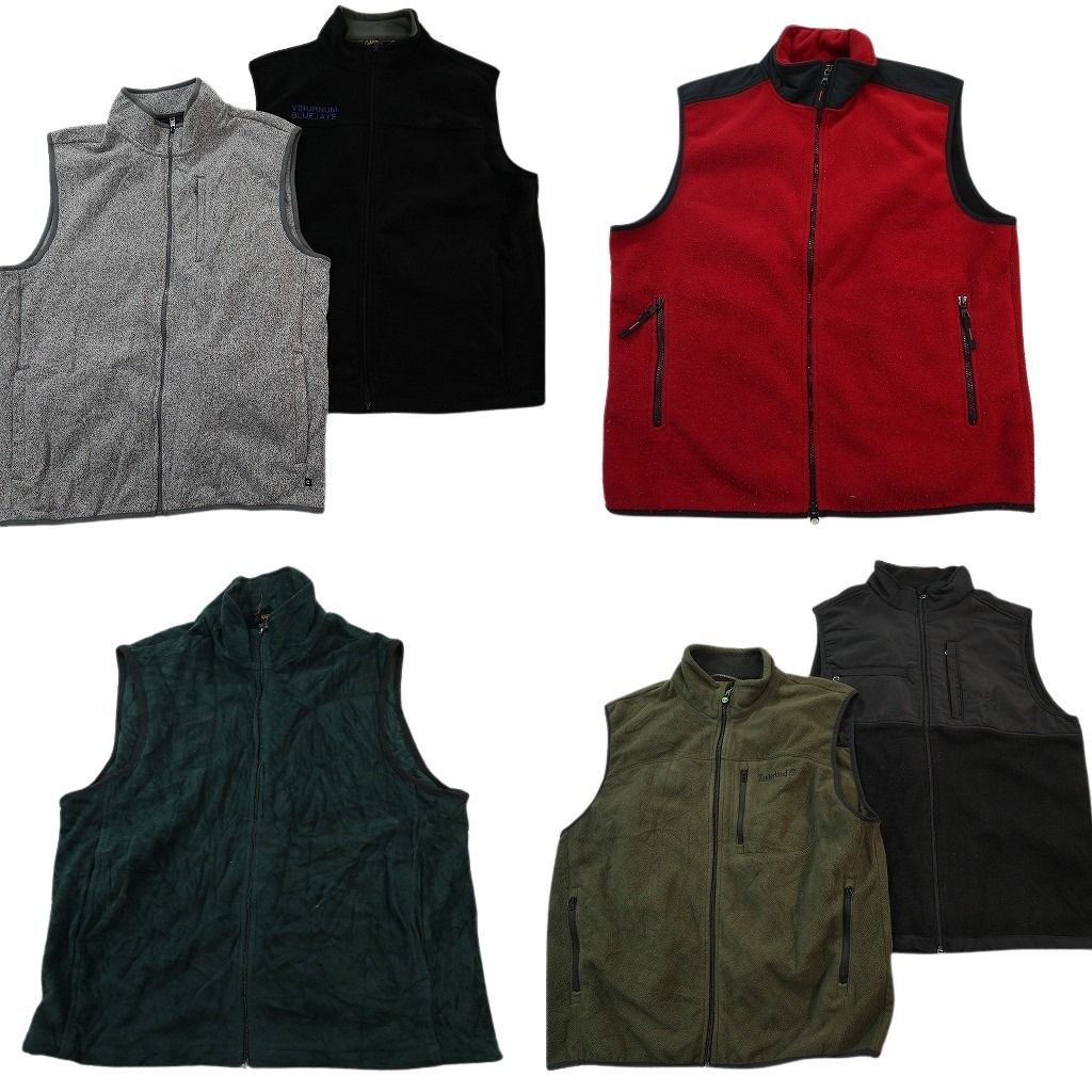 古着卸 まとめ売り ブランドMIX フリース ベスト セット メンズ L |XL チャップス ウールリッチ ティンバーランド 古着 ND 2692