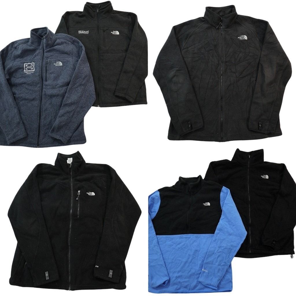 古着卸 まとめ売り ノースフェイス フリース セット メンズ L フルジップ ブラック ハーフジップ バイカラー 古着 ND 2737