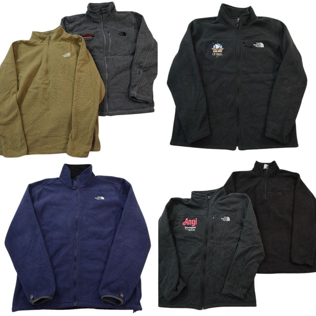 古着卸 まとめ売り ノースフェイス フリース セット メンズ XL フルジップ ハーフジップ スタンドカラー 古着 ND 2736