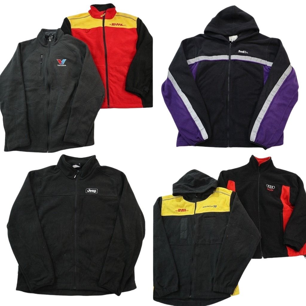 古着卸 まとめ売り 企業系 フリース セット メンズ M |L Jeep DHL フェデックス アウディ 古着 ND 2747