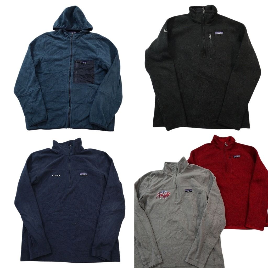 古着卸 まとめ売り パタゴニア フリース MIX セット メンズ S |M |L フーディー ハーフジップ ブラック 古着 ND 2769