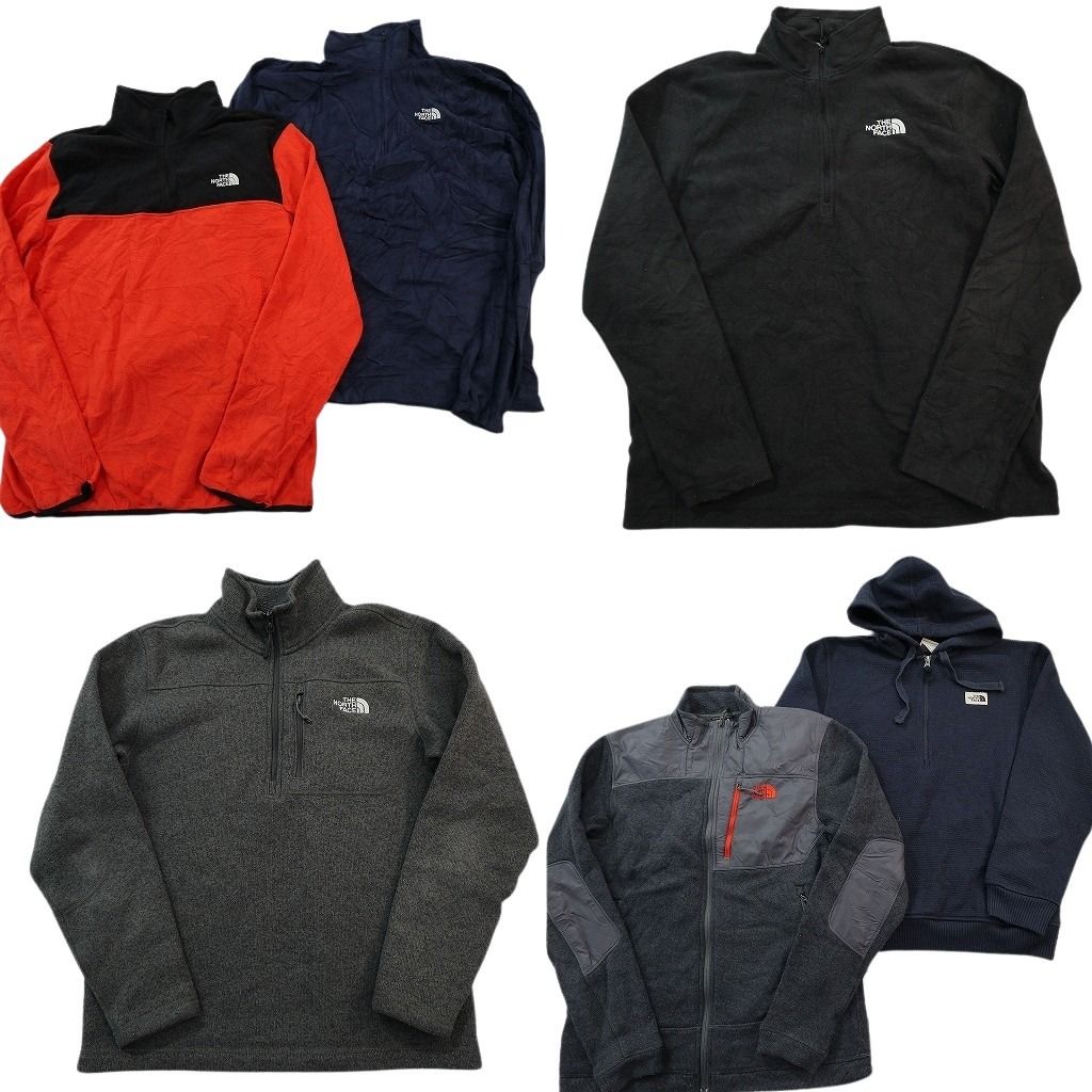 古着卸 まとめ売り ノースフェイス フリース セット メンズ M フーディー ナイロン切り替え ブラック 古着 ND 2767