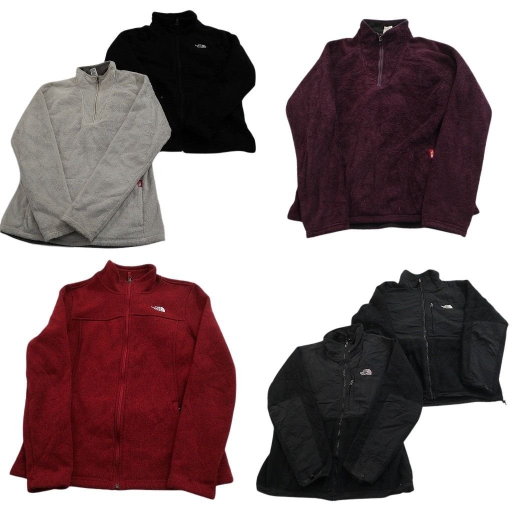 古着卸 まとめ売り ノースフェイス フリース セット レディース L |XL デナリ ブラック ハーフジップ プルオーパー 古着 ND 2791