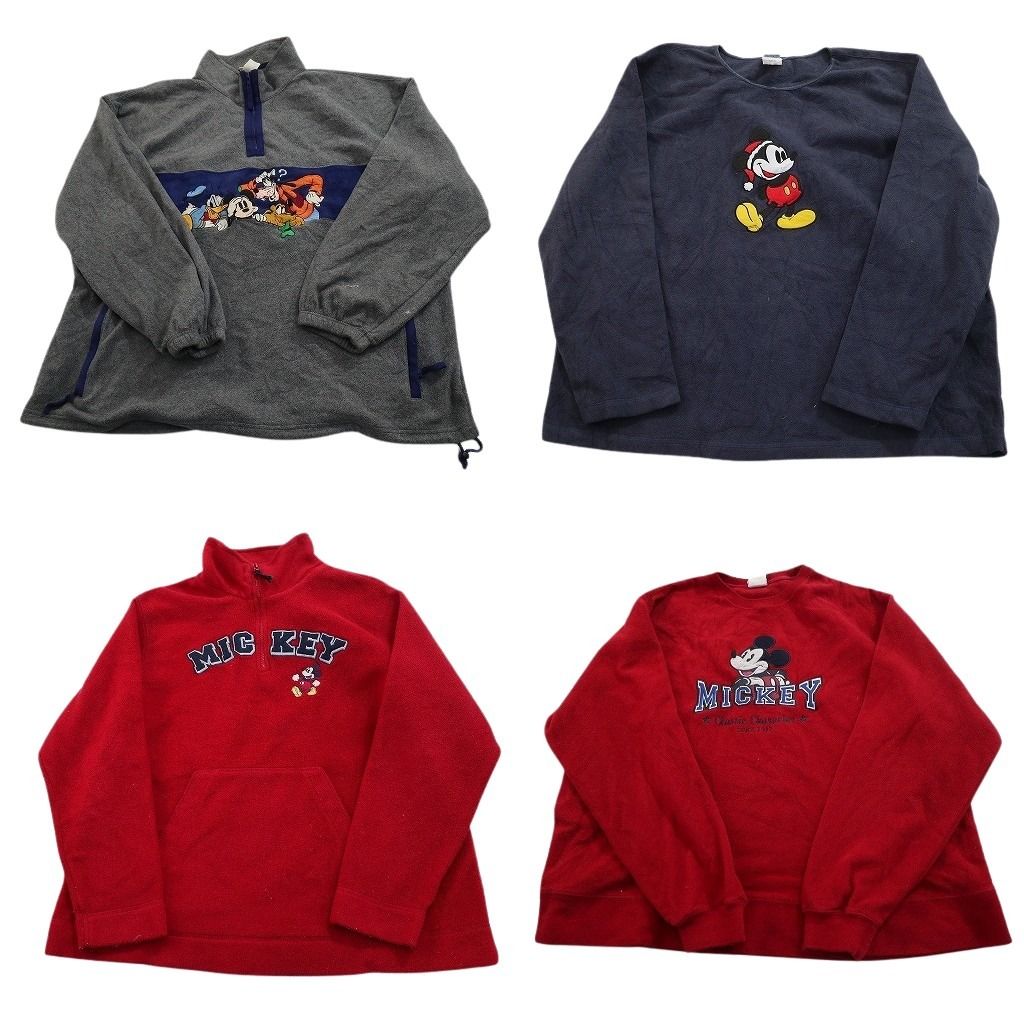 古着卸 まとめ売り キャラクター フリース セット メンズ XL 2 ミッキー ドナルド ディズニー 古着 ND 2786