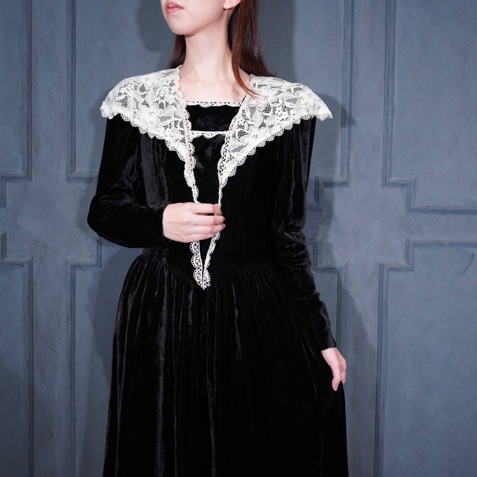USA VINTAGE GUNNE SAX By JESSICA McCLINTOCK LACE COLLAR DESIGN 