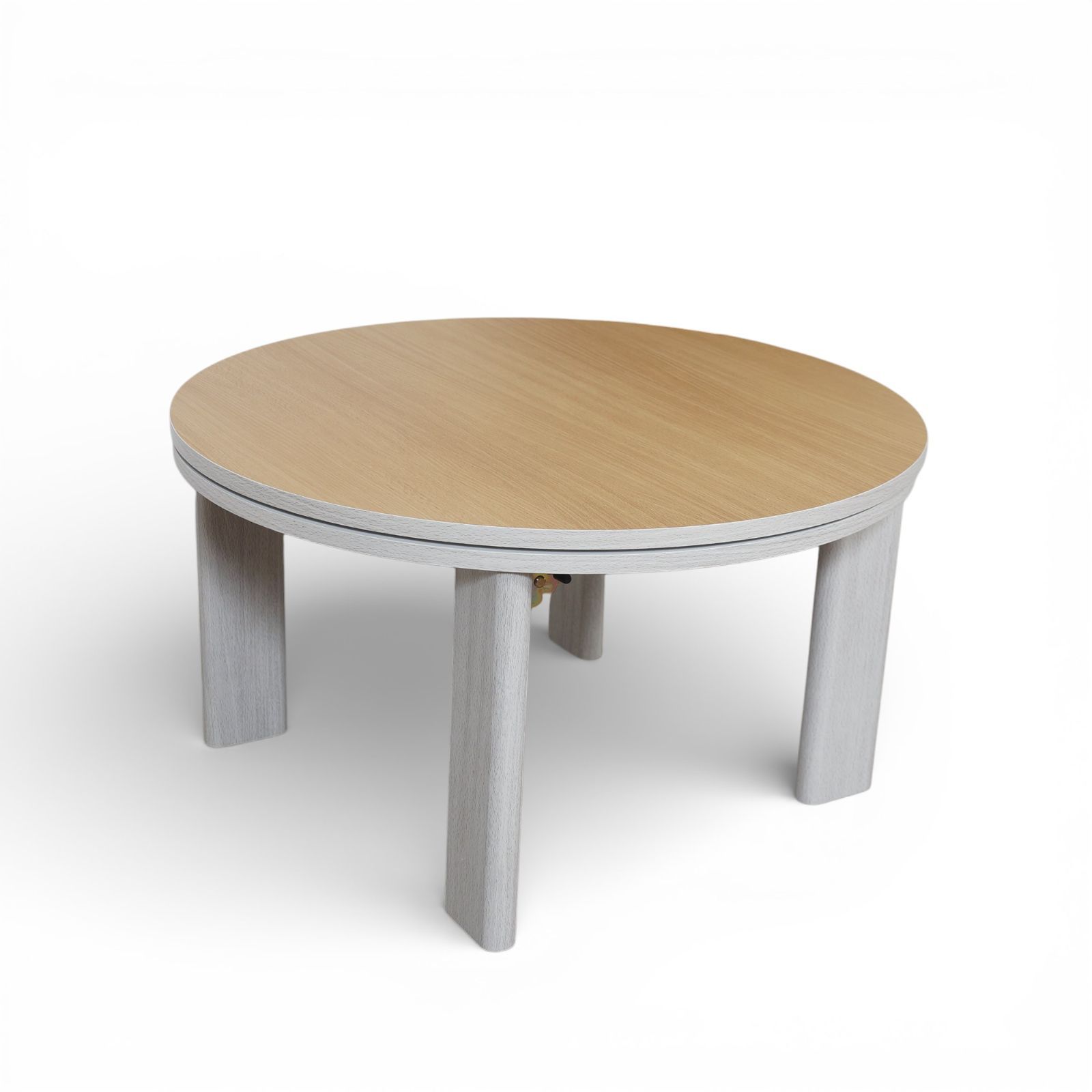 【新品】リバーシブル　折りたたみコタツ　円形　コンパクト　アウトレット 幅68cm【新品訳あり】K リバーシブル 折りたたみコタツ 円形