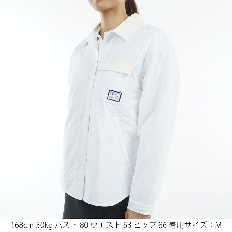 ピン アパレル レディース 中綿 フルジップブルゾン ストレッチ | ゴルフ アウター 622-4220004 030_ホワイト M