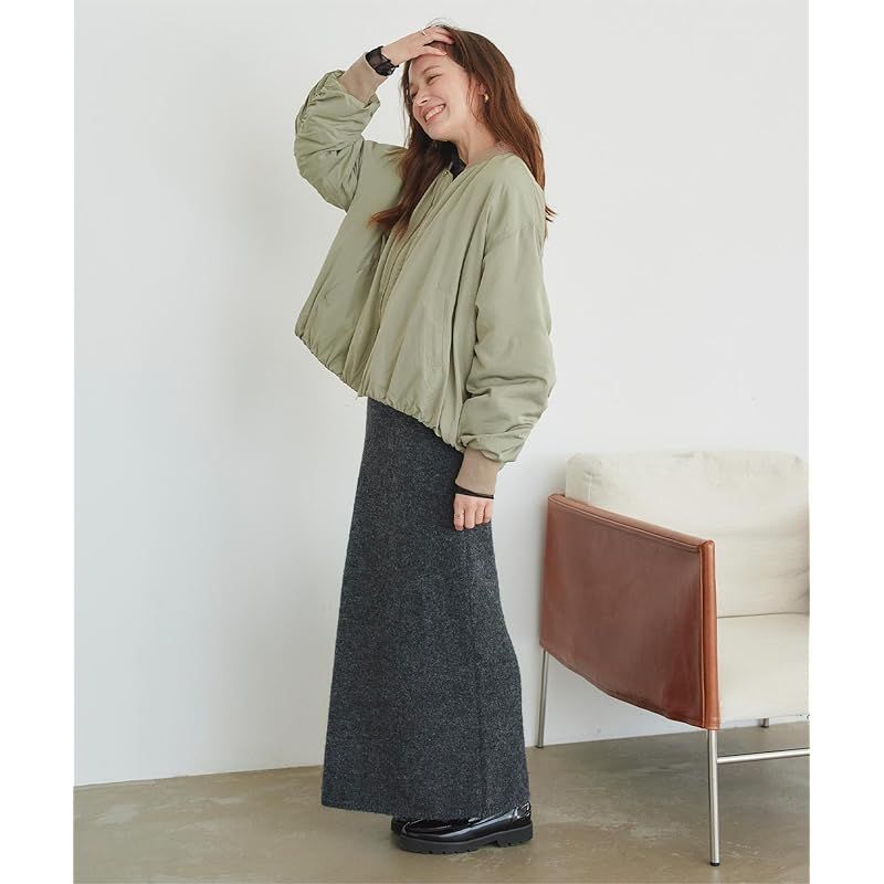 ティティベイト MA-1 ショートブルゾン レディース ライトカーキ