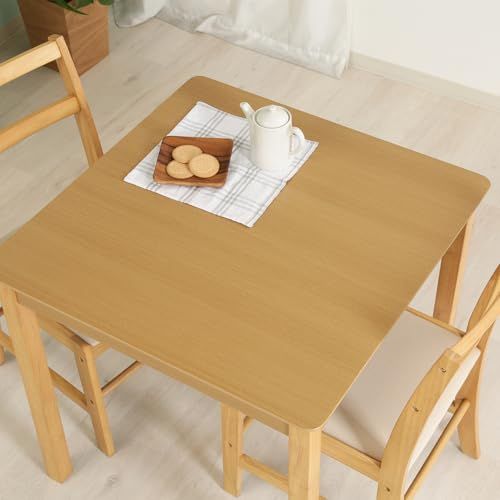 不二貿易 ダイニングテーブル 2人用 幅75×奥行75×高さ71? ナチュラル 食卓 テーブル 木目調 脚部のみ天然木 組み立て モルト 93003 m 小型デスク ダイニングテーブル 