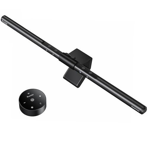 Quntis モニターライト PC照明 41 cm 非対称光学設計 自動調光 タッチ＆リモコン操作 3000 K-6500 K調節 USB給電 ブルーライトカット Ra 98高演色 省スペース 取り付け簡単 在宅ワーク|ゲーム|読書用 Basic Pro WT m