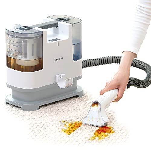 アイリスオーヤマ リンサークリーナー 自動ポンプ式モデル テレビ放映商品 染み抜き 布洗浄機 ブラシヘッド-T字型ヘッド付属 楽ちん給水口 RNS-P 10-W ホワイト m