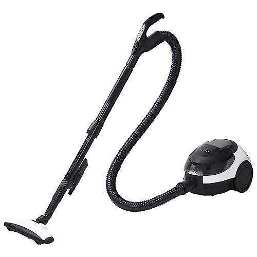 UPstore 掃除機 紙パック式 強力吸引 軽量 コンパクト 手元スイッチ 一人暮らし 水洗い 伸縮パイプ すき間用吸込口 ブラック|ホワイト m