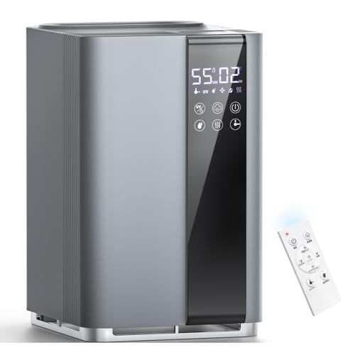 加湿器 大容量 5 L AIモード搭載 4重除菌-空気清浄 ハイブリッド式 加熱式 超音波式 UV除菌 かしつき マイナスイオン空気洗浄機能搭載 家庭用加湿機 パワフル加湿 32畳まで対応 お休みモード 静音運転 スマート加湿 ec 4440 b