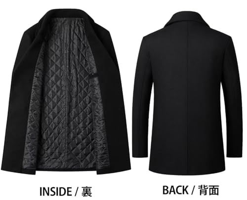 Ｋａｙｉｙａｓｕ チェスターコート メンズ 冬服 トレンチコート ビジネスコート ダブルジャケット 大きいサイズ アウター 防寒 黒 秋冬po 4 f 93 eb 6 c