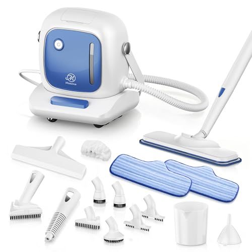 スチームクリーナー 18点セット スチーム洗浄機 1320 mL 6段階スチーム量調節 油汚れ 天井 浴室 キッチン 高い場所の掃除 床掃除 大掃除 コンパクト 軽量 2 ldk 長時間掃除 2026改良型 m