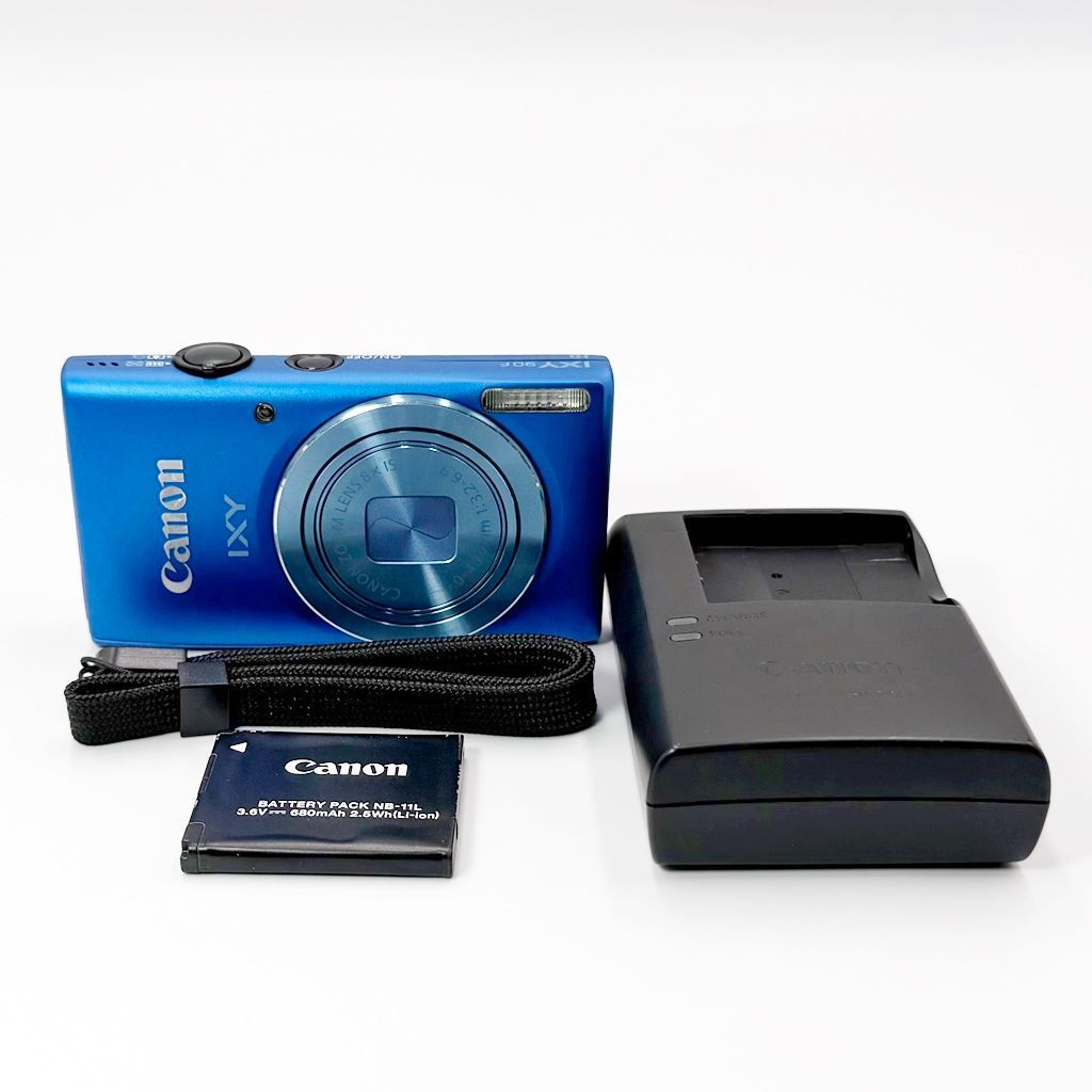 キヤノン CANON IXY 90F ブルー コンデジ カメラ 中古 - メルカリ