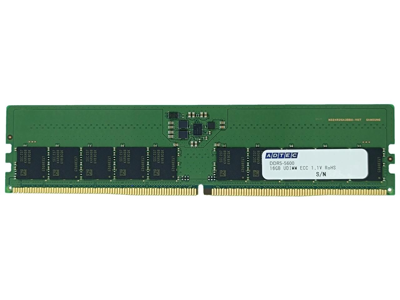 ADTEC アドテック DDR 5-5600 UDIMM ECC 16 GBx 1 Rx 8 -E GSB 4